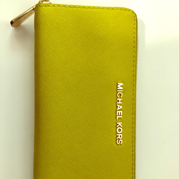 Michael Kors Handbags - Lime green Michael Kors wallet